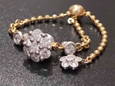 アベリ 269R PTK18YG 0.43ct ダイヤモンド チェーンリング 買取実績です。