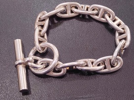 エルメスのシルバー925 シェーヌダンクルGM ブレスレットの買取実績です。