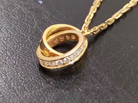 カルティエの750YG ダイヤ ベビーラブネックレスの買取実績です。