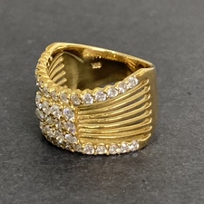 金 K18 1.00ct メレダイヤモンド デザインリング 買取実績です。