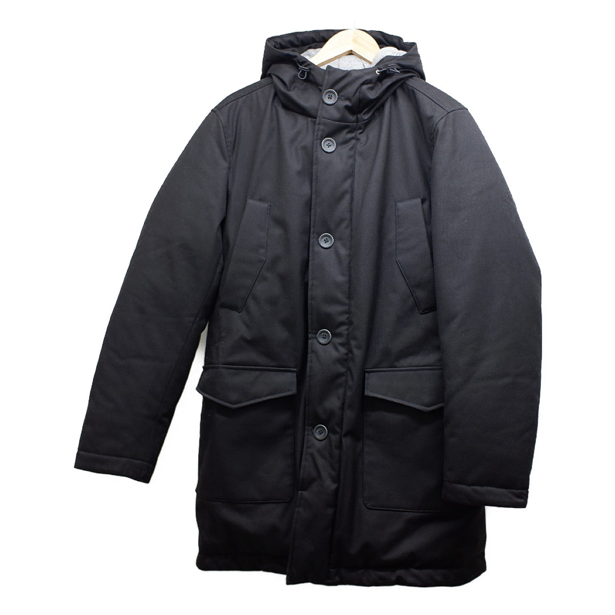 HERNO ヘルノ SUB-ZERO フーデッドダウンコート 44 ブラック ヘルノのPI0529U SUB-ZEROサブゼロ フーデッドダウンコートを買取させ