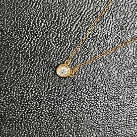 ティファニーのK18YG 16インチ 0.05ct バイザヤードネックレスの買取実績です。