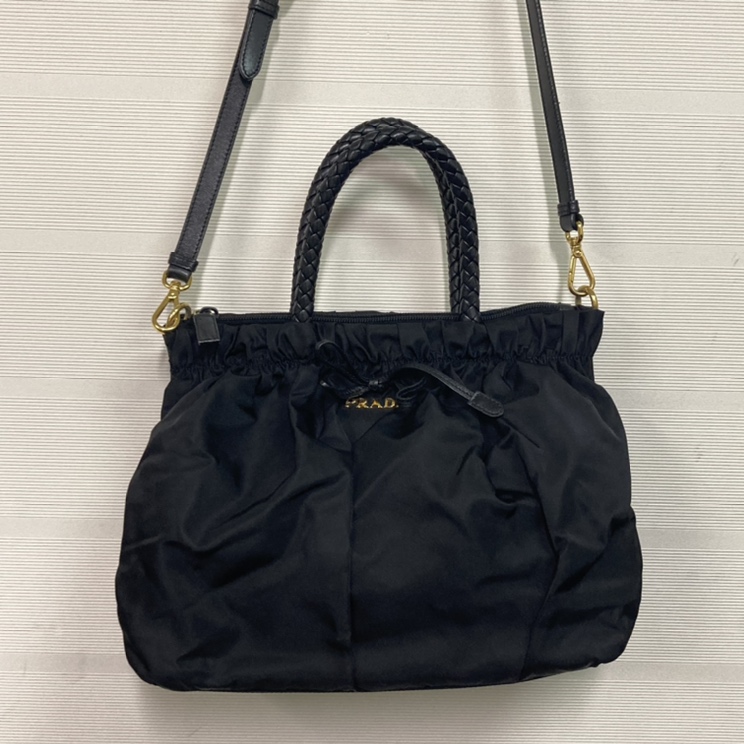プラダナイロンバッグ美品レシート正規ギャラあり PRADA ナイロン ハンドバッグ トートバッグ レディース プラダ
