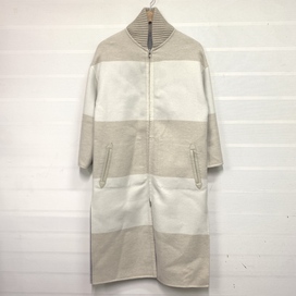 ロロピアーナのカシミヤ ホワイト×グレー リバーシブルデザイン ロングコートの買取実績です。
