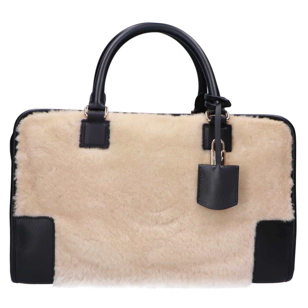 浜松入野店で、ロエベのレザー×ムートンのアイボリーのアマソナ36を