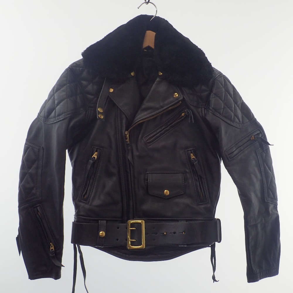 心斎橋でラングリッツレザー(Langlitz Leather)を買取。襟ボア付ダブル