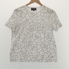シャネル 18B P59462K07819 TEE SHIRT COTTON　カメリア総柄　クルーネック半袖Tシャツ　ホワイト×グレー 買取実績です。