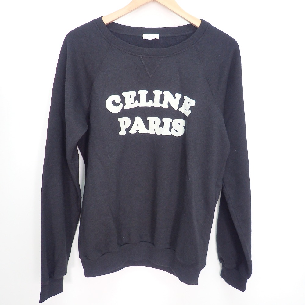セリーヌの2Y138607F FELPA LOGO CELINE PARIS クルーネック