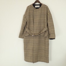 アンスクリア 17AW-CT1B 千鳥柄 ウール混 ベルト付き HOUND TOOTH ROBE COAT 買取実績です。