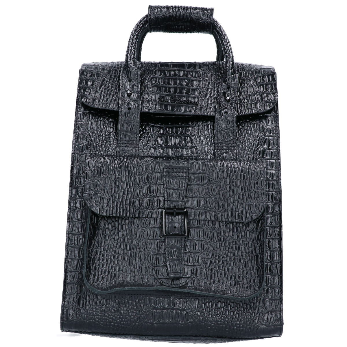 ドクターマーチンのクロコ型押レザー バックパック/リュックサックを