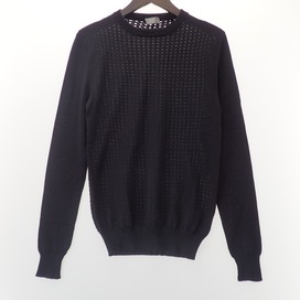 ディオールオムの9H3461750073 ウール バックメッシュ クルーネックニットセーター ブラックの買取実績です。