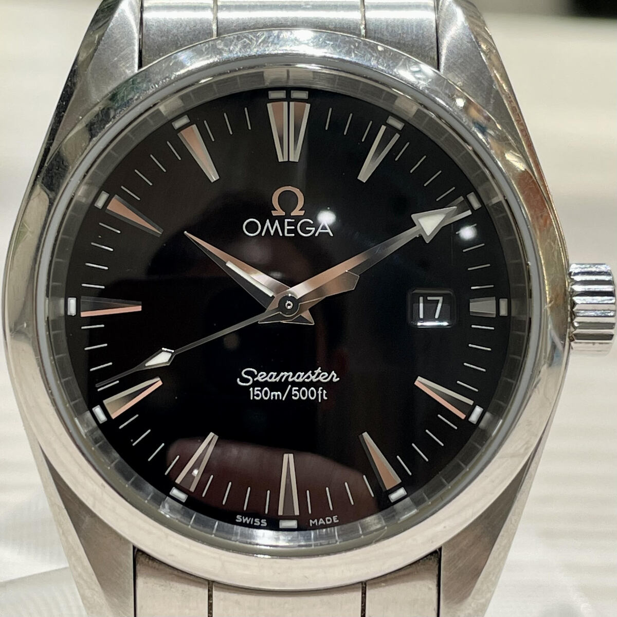 渋谷店で、オメガ(S/S 黒文字盤 2518.50 シーマスター アクアテラ