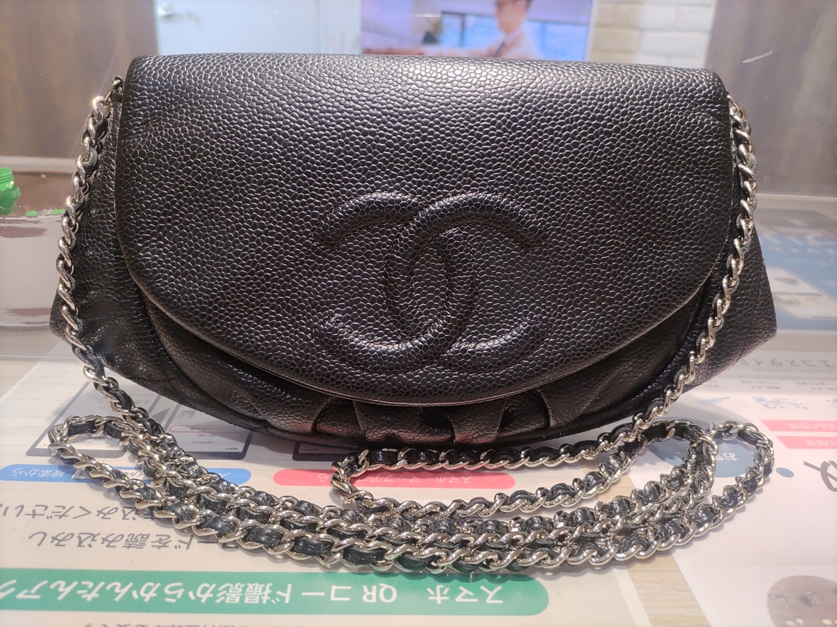 CHANEL シャネル ハーフココ ブラックキルティング長財布 CHANEL