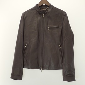 チンクアンタの8302 羊革/ラムレザー シングルライダースジャケット ブラウンの買取実績です。