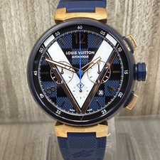ルイヴィトン QA090Z タンブールダミエコバルト MY LV オトマティック K18×SSケース ラバーベルト自動巻き腕時計 買取実績です。