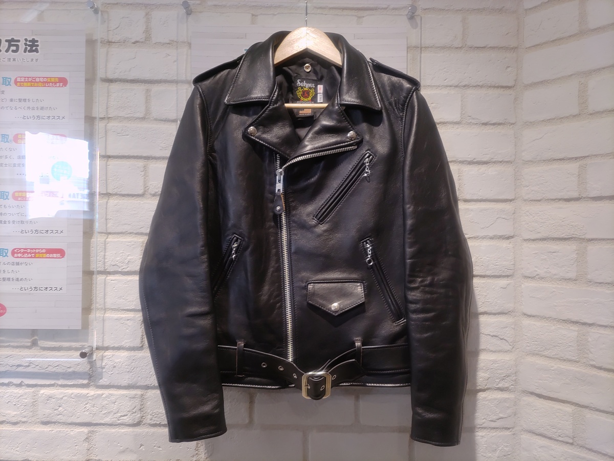 新宿店で、ショットの217USのワンスターダブルライダースジャケットを 