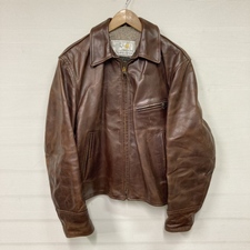 エアロレザー TALONジップ ハーフベルト ホースハイド シングルライダース ジャケット 買取実績です。