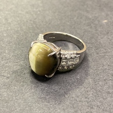 キャッツアイ Pt900 キャッツアイ5.90ct ダイヤモンド0.98ct リング 買取実績です。