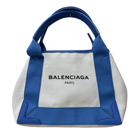 バレンシアガの390346 ブルー系 レザー×キャンバス カバスXSの買取実績です。