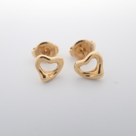 ティファニーの750YG オープンハート スタッド ピアスの買取実績です。