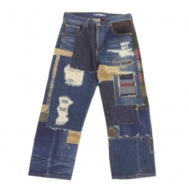 ジュンヤワタナベマンの2014AW インディゴ WN-P008 パッチワーク クラッシュデニムパンツの買取実績です。