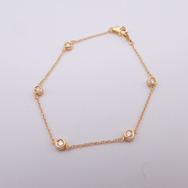 ポンテヴェキオのK18YG 0.22ct 5Pダイヤモンド ブレスレットの買取実績です。