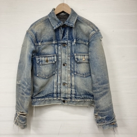 サンローランの70sデストロイ ダメージ加工 デニムジャケット 664366の買取実績です。