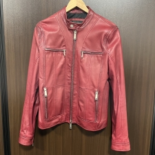 ディースクエアード 2017SS レッド ラムレザー シングルライダースジャケット 買取実績です。