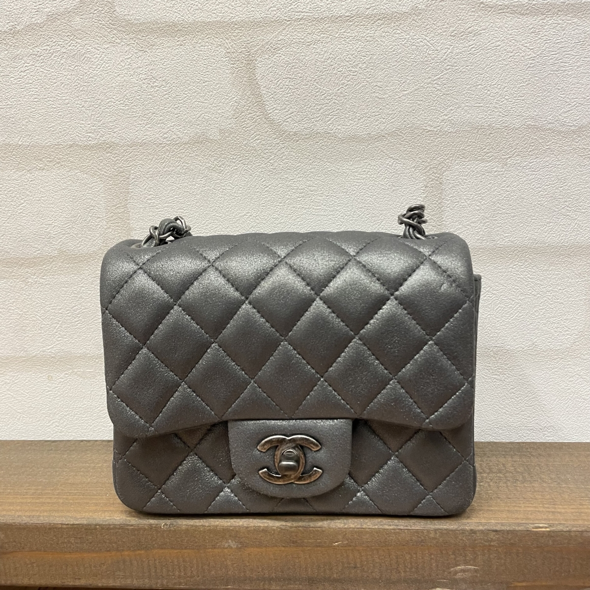 【☆さん専用】CHANEL デニムショルダーバッグ グレー CHANEL（シャネル） シャネル22 スモール チェーンショルダーバッグ