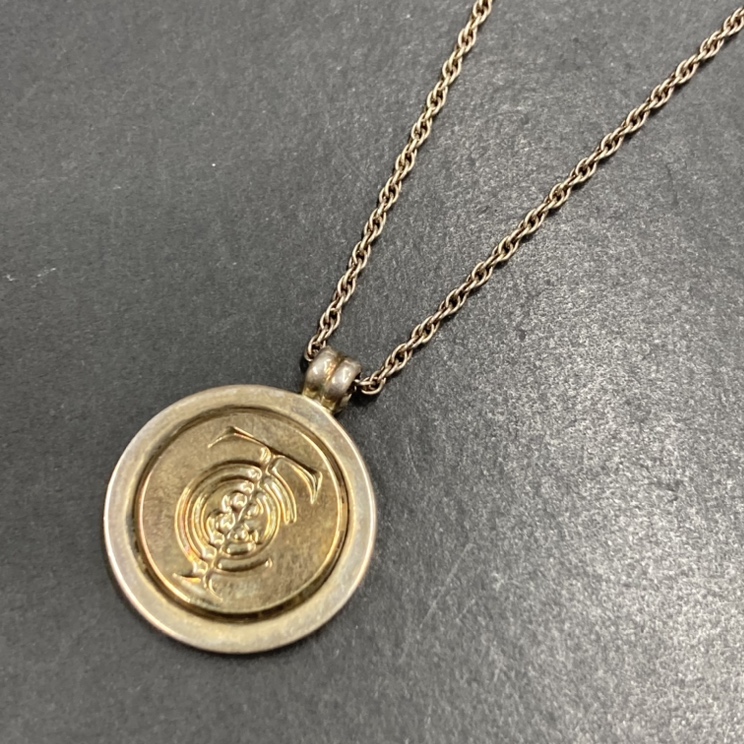 TIFFANY＆Co. ネックレス コインモチーフ コンビ K18 SV925 Tiffany&Co 