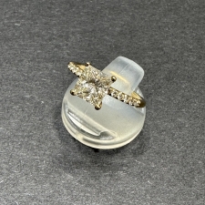 ダイヤモンド K18YG プリンセスカット ダイヤモンド リング 買取実績です。