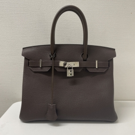 エルメスの□Q刻印 ブラウン系 トゴ SV金具 バーキン30の買取実績です。