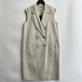 マックスマーラのSマックスマーラ ベージュ ウール トレンチ ロングベスト 91510171の買取実績です。