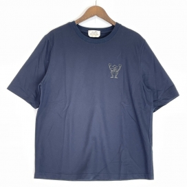 エルメスのネイビー レザーロボットワッペン ハローミスターファリエール クルーネック Tシャツの買取実績です。