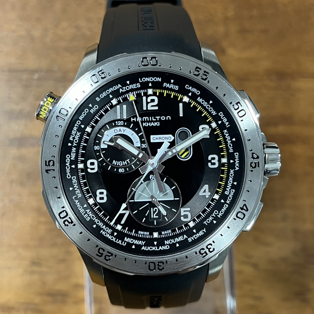 心斎橋でハミルトンを買取。パイロットウォッチ、カーキアビエーション
