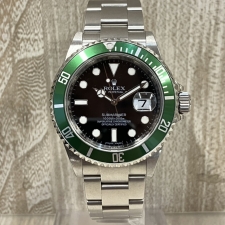 ロレックス 2009年製 V番 16610LV 緑サブ グリーンベゼル サブマリーナデイト 自動巻き時計 買取実績です。