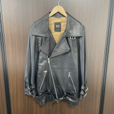 チンクアンタ ブラック ラムレザー ダブルライダースジャケット I-704 買取実績です。