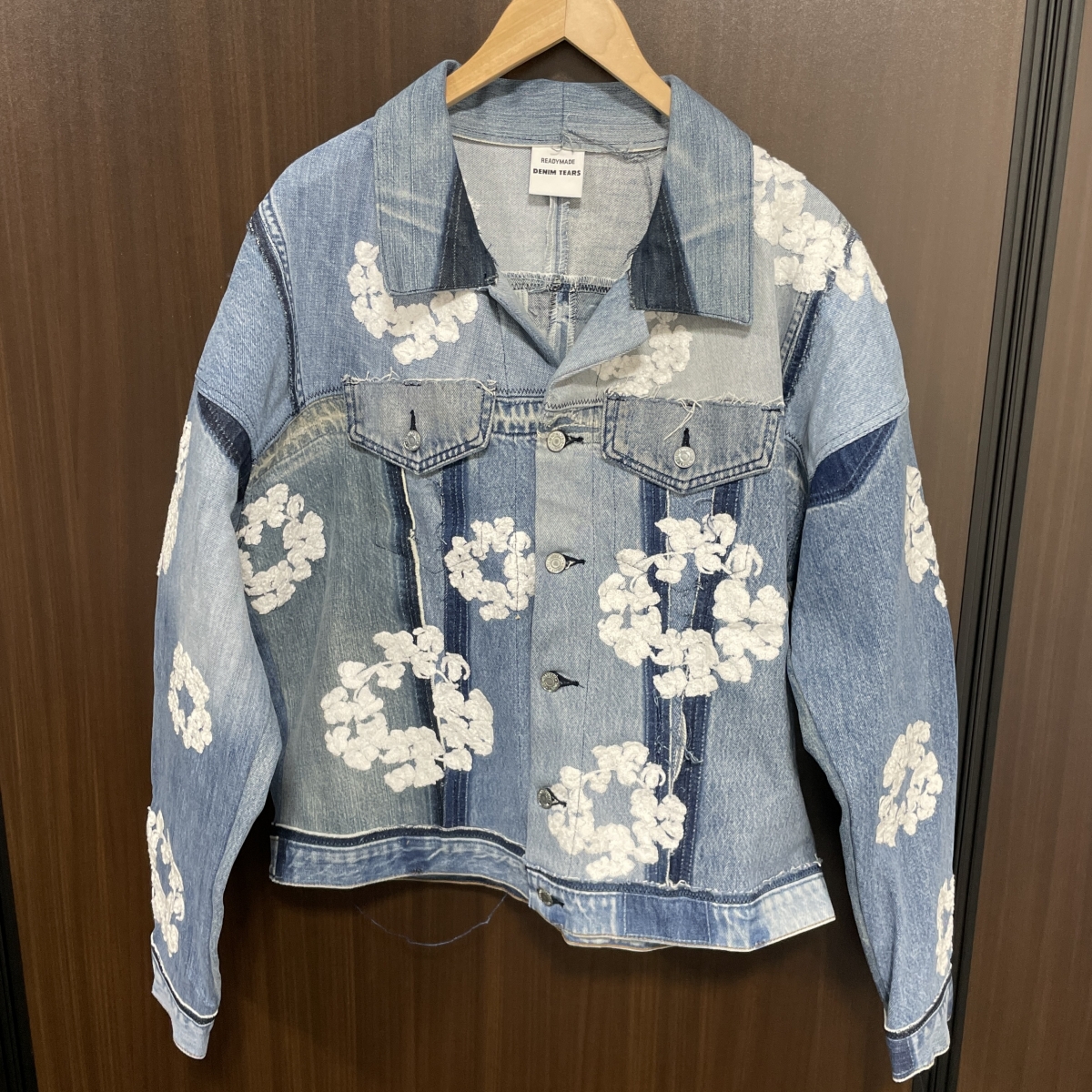 レディメイド ×デニムティアーズ DENIM TEARS  RE-DT-BK-00-00-10 フラワーデザインショート丈パーカー レディース M LADY MADE - レディメイド ×デニムティアーズ DENIM TEARS RE-DT-BK-00