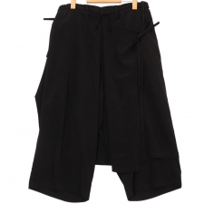 グラウンドワイ ブラック GA-P06-500 CREPE de CHINE CROPPED WRAP PANTS 買取実績です。