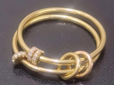 スピネリキルコリン K18YG×RG 1.2mm Bands 3 pave アニュレット2連リング 買取実績です。