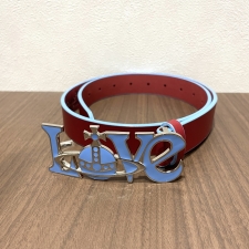 ヴィヴィアンウエストウッド レッド　オーブ　レザー　LOVEベルト 買取実績です。