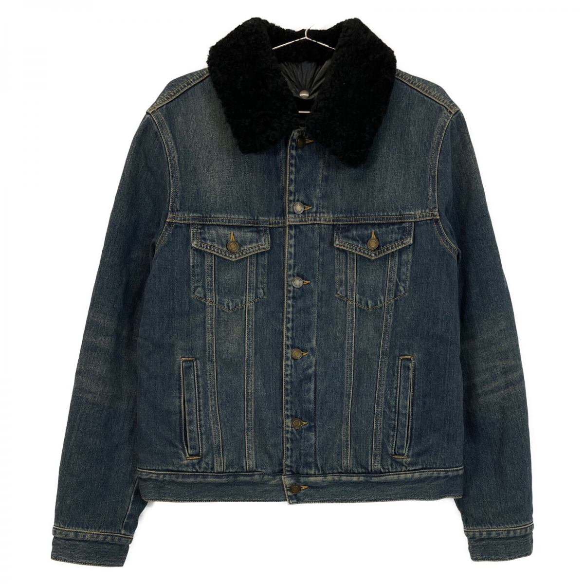 サンローラン エディ期16AW ボア デニム ジャケット サイズS 44 46 