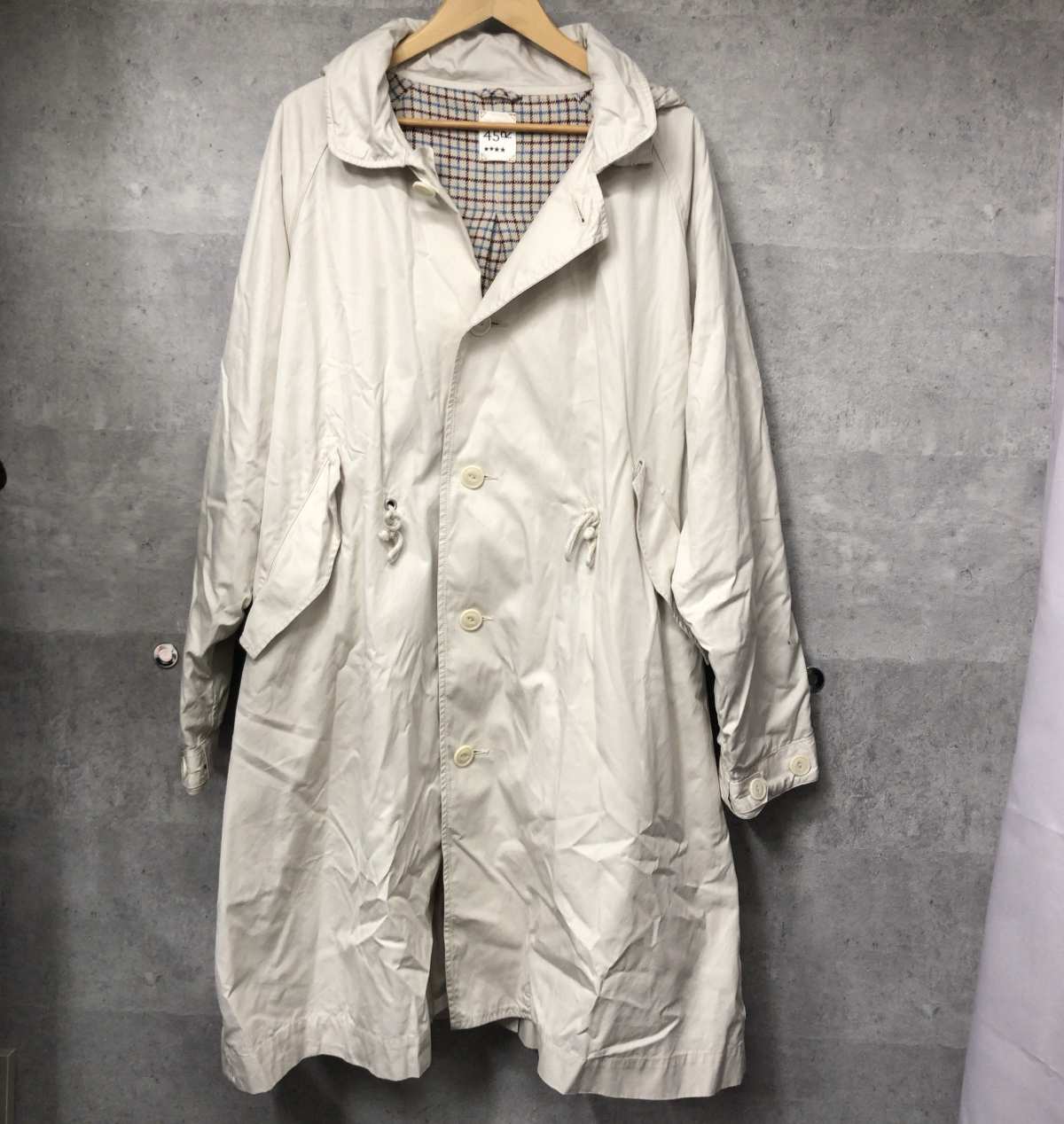 45Rを銀座で買取。薄高密度ギャバの908モッズステンカラーコート 