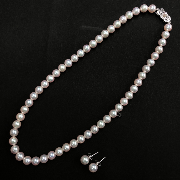 宅配買取 おすすめ TASAKI 約8ミリパールネックレスイヤリングセット 