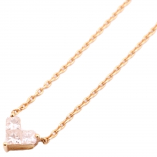 スタージュエリー K18YG 0.15ct ミステリアスハートダイヤ ネックレス 買取実績です。