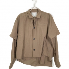 サカイの22年 22-02807M ブラウン スーチングレイヤード長袖シャツの買取実績です。