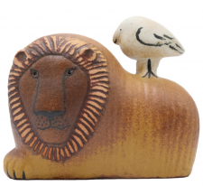 リサラーソン ライオンと鳥 置物 Lion with Bird 買取実績です。