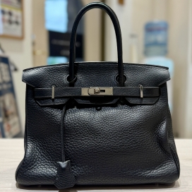 エルメスのブラック トリヨンクレマンス SV金具 バーキン30 ハンドバッグの買取実績です。