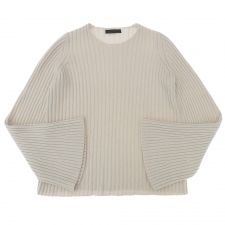 ザロウ アイボリー カシミヤ×シルク ベルスリーブ ニット トップス 買取実績です。