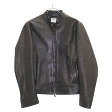エンメティ ブラック ラムスキン シングルライダースジャケット 買取実績です。